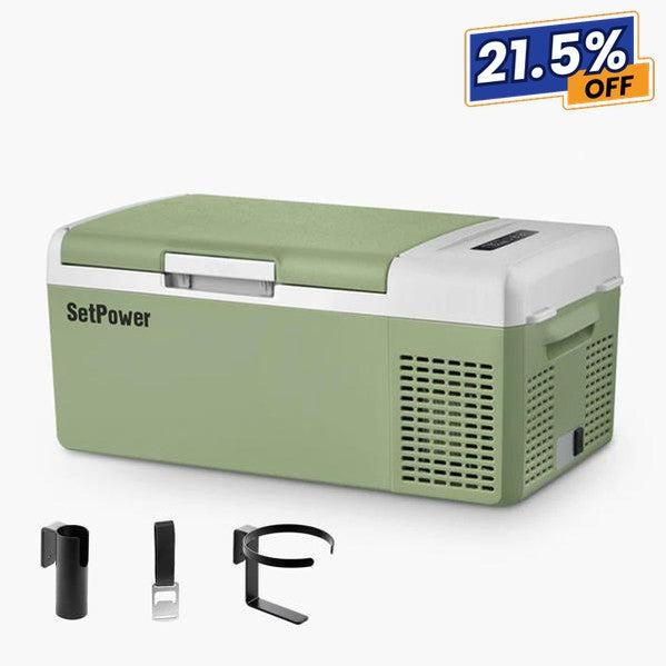 Setpower 15.8Qt FC15 Portable 12V Car Refrigerator With 3 Free Gifts - $119 Only