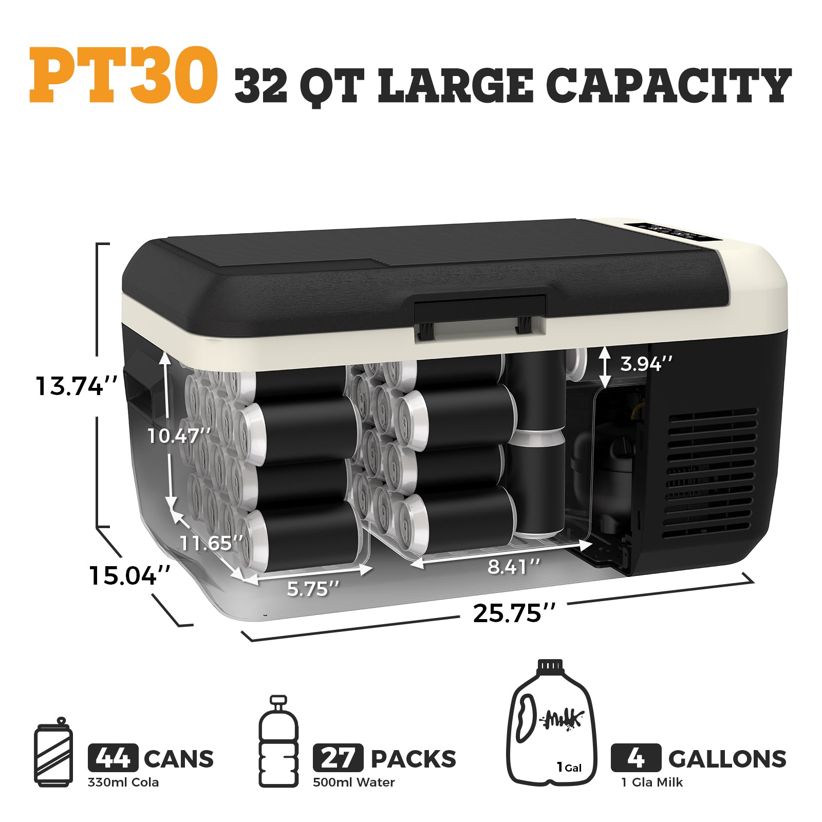 Pre-Sale $229 Only | Setpower 32Qt PT30 Dual Zone 12V Car Fridge Cooler With APP