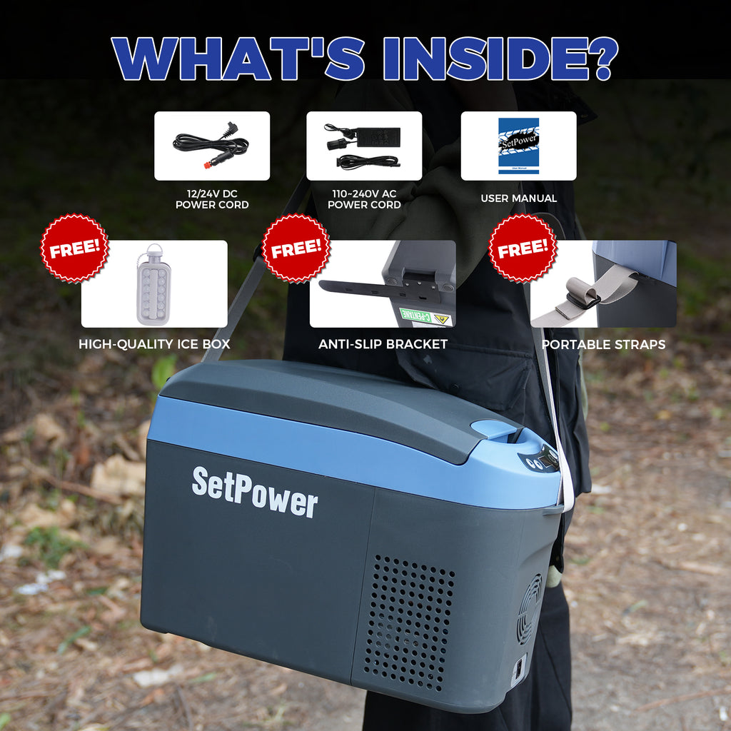 Portable 12V Vehicle Fridge Freezers & Battery Powered Fan – Setpower