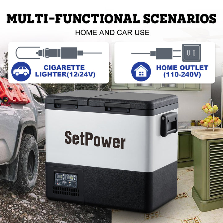 Bundle Offer | Setpower 37/47.6/58Qt PT Series Car Refrigerator With Floor Fan
