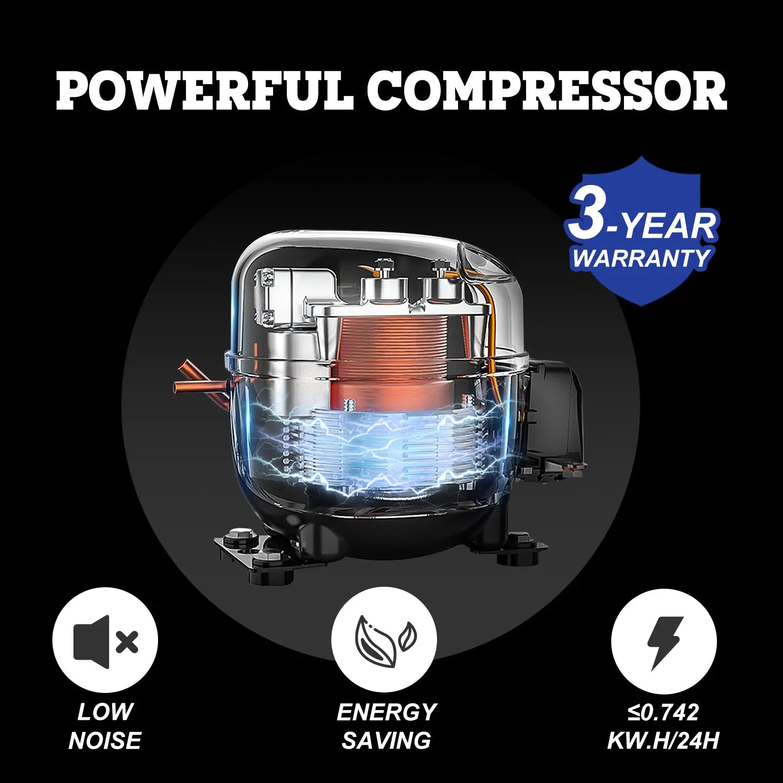 Mini Fridge With Freezer Setpower 12V Portable Refrigerator 21QT