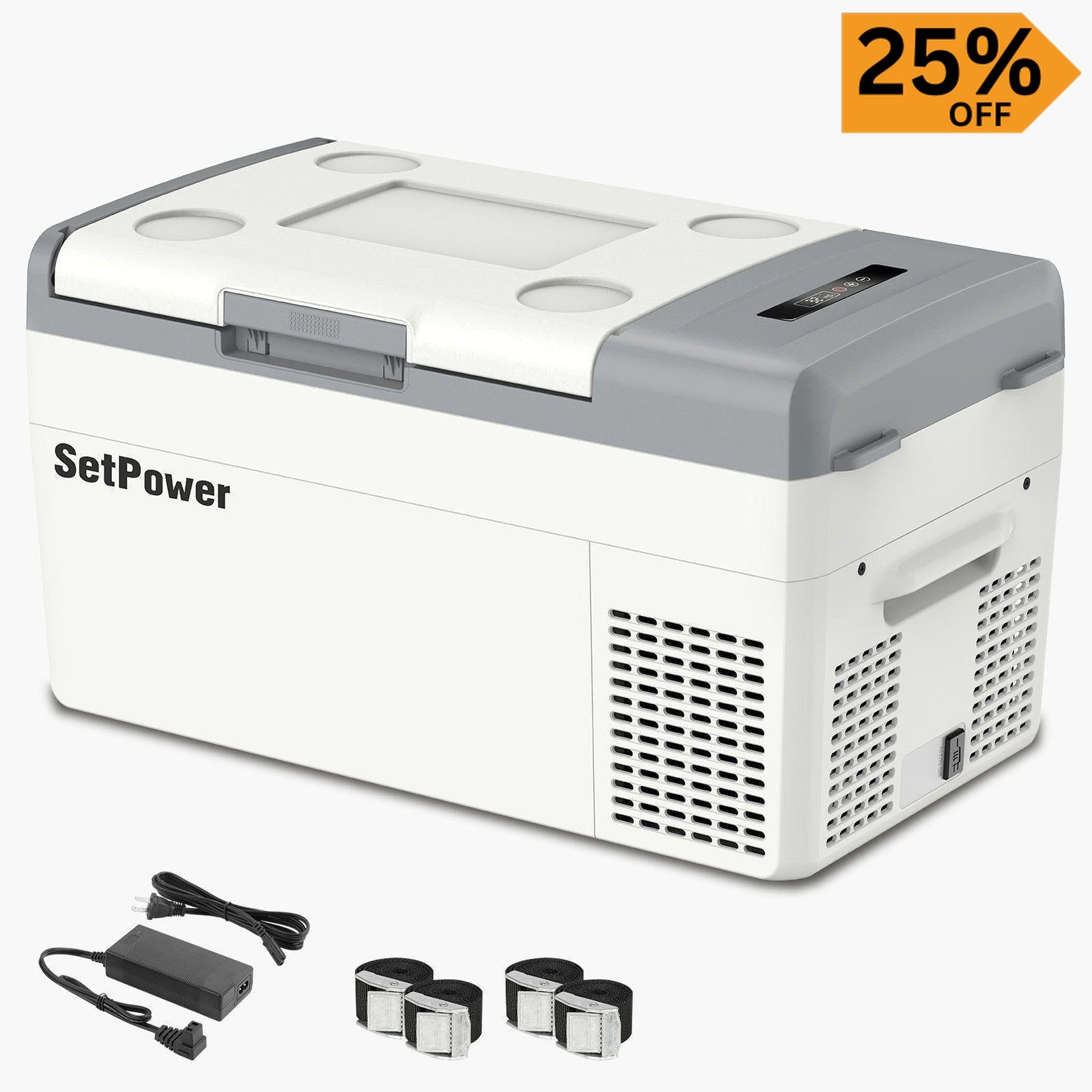 Setpower 21Qt FC20 12V Car Refrigerator With Free Gifts AC Adapter