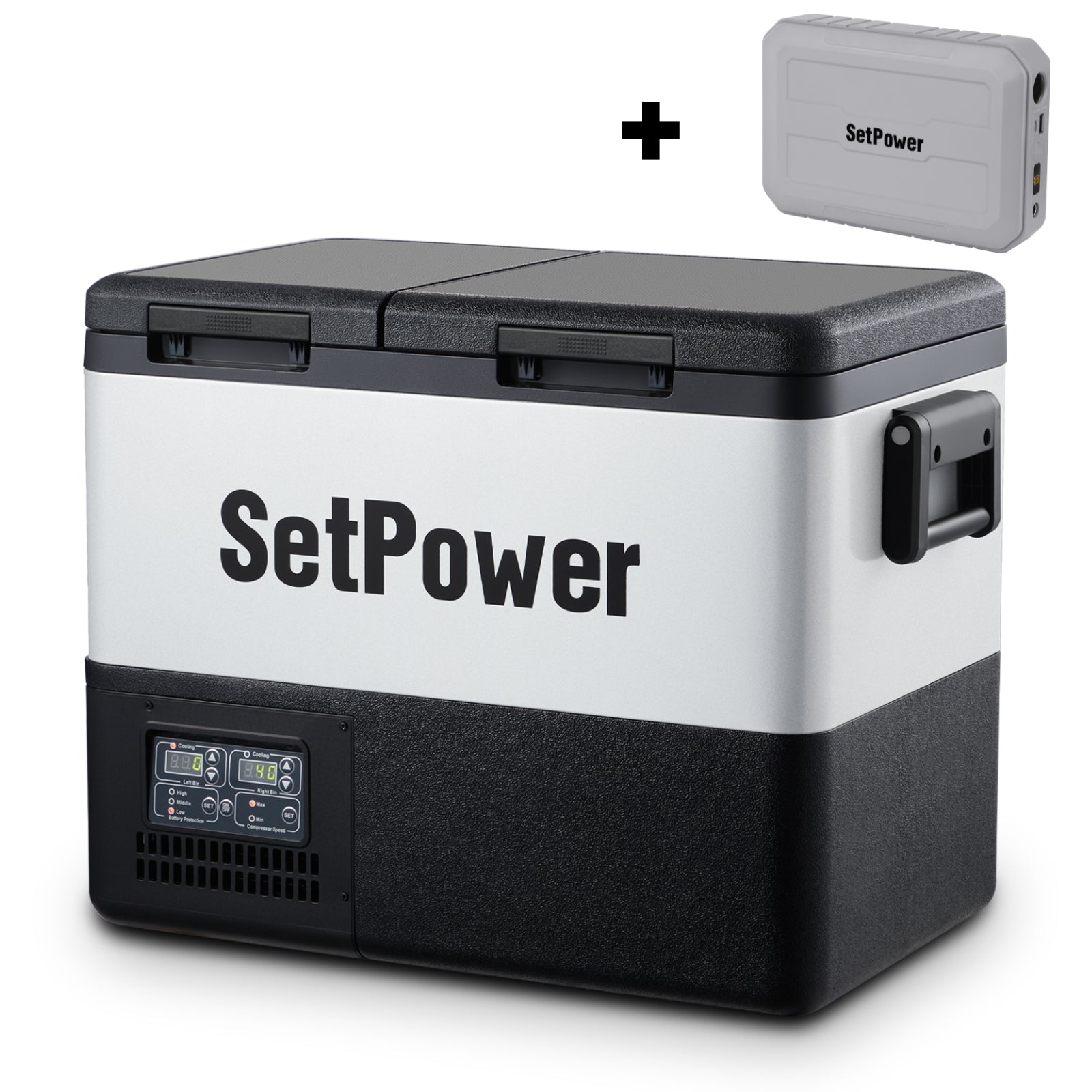 Setpower 47.6Qt 45L PT45 12V Freezer Camper Trailer Refrigerator | Dual Zone