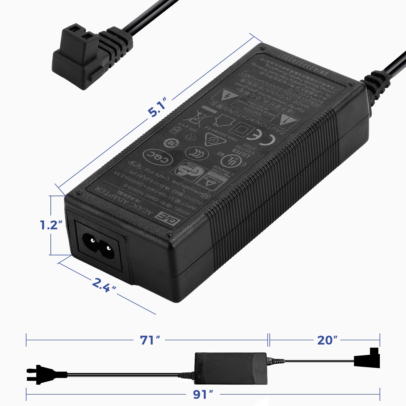 AC Adapter AC Cord for Setpower Fridge, AC Connector